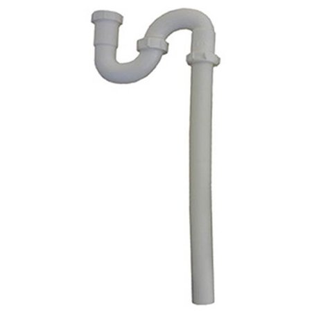 SHARPTOOLS 03-4335 PVC Lavatory-Kitchen Floor Drain S-Trap; White - 1.5 in. SH598031